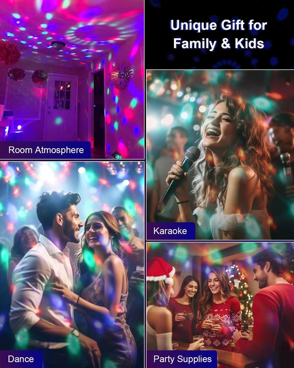  Sound Activated Party Hid Lights With Remote Control Dj Lighting, Rbg Disco