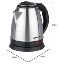 Bajaj KTX 1.5 Litre DLX Electric Kettle | 1350 Watts Kettle with Stainless Steel Body | Cordless Operation | Auto Shut-off Mechanism | 2-Yr Warranty