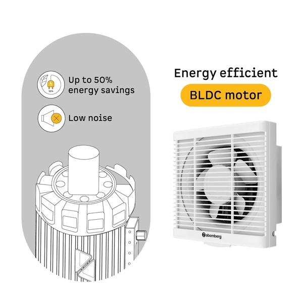 atomberg Efficio Exhaust Fan 200mm (8 Inches) | BLDC Motor  - 200  MM, WHITE