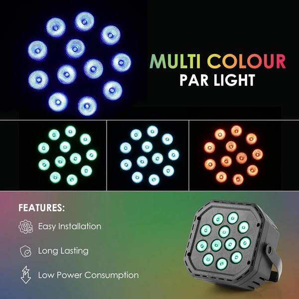  Gesto RGB Stage Par Light -DJ Light with Remote Control |