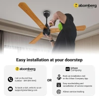 atomberg Renesa+ 1200mm BLDC Ceiling Fan with Remote Control | BEE 5 star Rated Energy Efficient Ceiling Fan | High Air Delivery with LED Indicators | 2+1 Year Warranty (Pearl White)