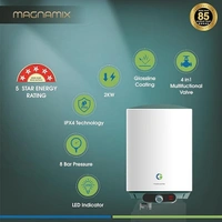 CG 15 L Storage Water Heater (Geyser) | with Glassline Tank | 4 Level Safety | Rust Proof body | BEE 5 Star Rated | For Home, Bathroom | White - White, 1