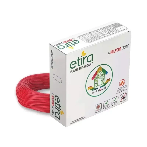 Polycab etira 1 mm wire - 1 MM, Red