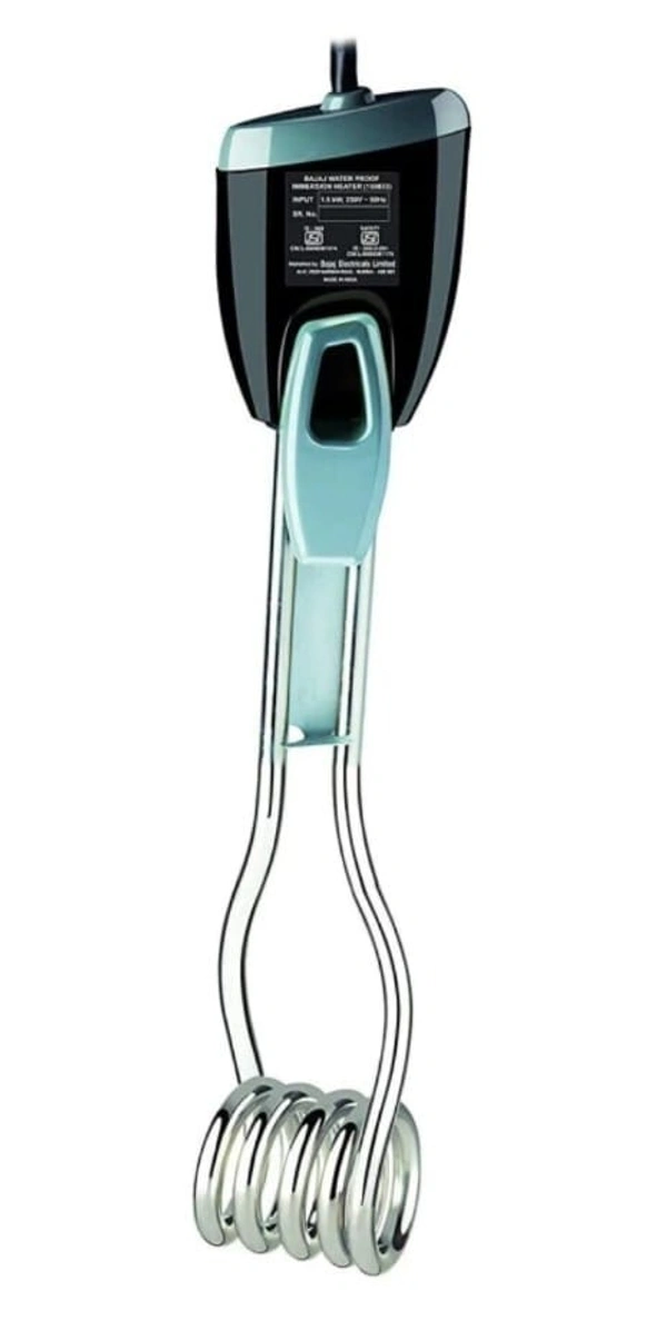 Bajaj Waterproof 1500 Watts Immersion Rod Heater, ABS - BLACK