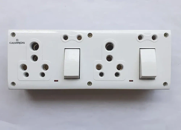 Switch Socket Combined Box 2 in 1 Polycarbonate Box 6/ 16A 240V AC | Polycarbonate Box Pcs 1 - instate delivery