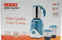 Usha speed master mixer grinder 500 Watts, 2 years warranty. copper motor, blue - 1