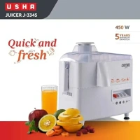 USHA JMG 3345 450Watts Juicer Mixer Grinder (White, 2 Jars) - 1, WHITE, 1