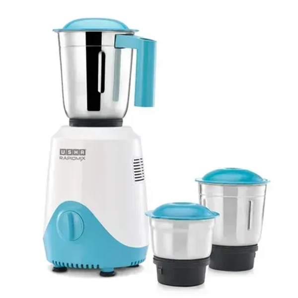 Usha speed master mixer grinder 500 Watts, 2 years warranty. copper motor, blue - 1