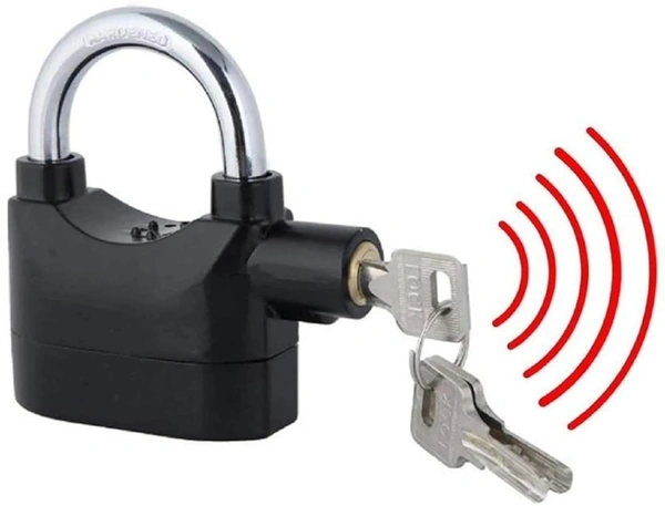 Fortune Cart 110 dB Alarm Padlock – Anti-Theft Security Lock with Built-In Siren