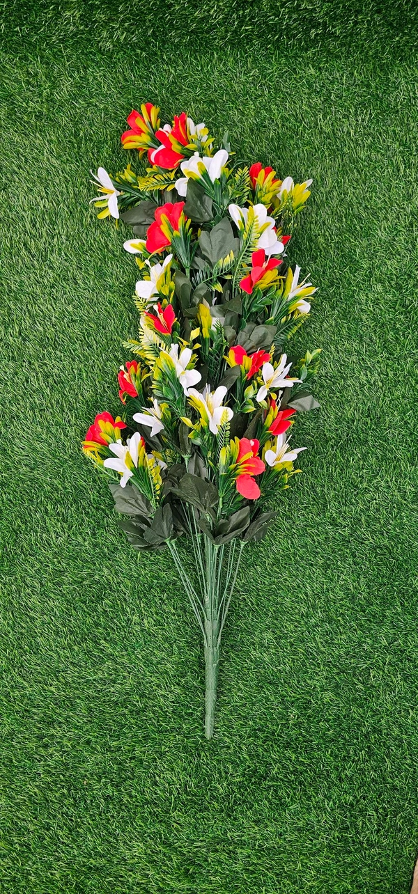 Indian Aesthetica Artificial Flower Lily Bouquets | Faux Flowers Bunch - for Table Vase, Pot, Home Decor, Living Room, Side Table Centerpiece - 50 Inch