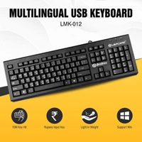 LAPCARE LMK-012 Wired USB Standard Desktop Keyboard Compatible with Desktop, Laptop, Mac (Balck)