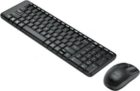 Logitech MK220 Mouse & Keyboard Combo Wireless Standard Laptop Keyboard Compatible with Desktop, Laptop, Mac stand support,multimedia_keys,MK220 Mouse & Keyboard Combo (Black)
