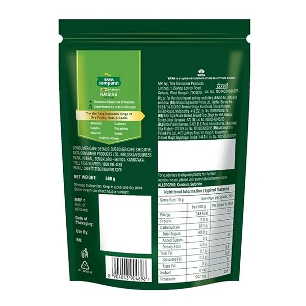Tata Sampann Pure Raisins Seedless/Kishmish189 - 200g