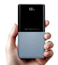 ZEBRONICS EnergiPod 10R1, Power Bank, 10000 mAh, 22.5W Super Fast Charging PD 3.0 (PPS), Dual Type C & USB Port, LED Percentage Indicator, for iPhone, Android, Tablets