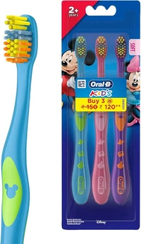 Oral-B Kids 2+ Toothbrush - Extra Soft (Pack of 3)