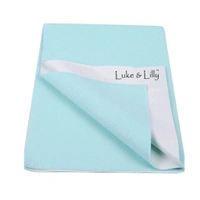 Luke And Lilly Rubber Baby Bed Protecting Mat(Blue, Extra Large)