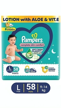 Pampers Complete Skin Comfort Pants Large Size Baby 58 Diaper - L