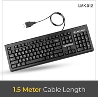 LAPCARE LMK-012 Wired USB Standard Desktop Keyboard Compatible with Desktop, Laptop, Mac (Balck)
