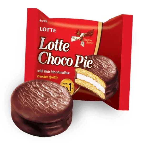 Lotte Choco Pie - Original, With Rich Marshmallow (Pack of 18)
