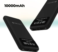 ZEBRONICS 10000 mAh 20 W Power Bank (Black, Lithium Polymer, Fast Charging for Mobile)