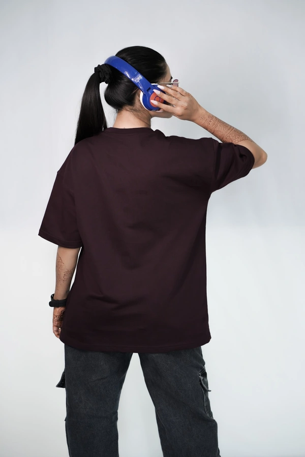 Plain Grape Wine- Unisex Oversized T-Shirt 100% Premium Cotton