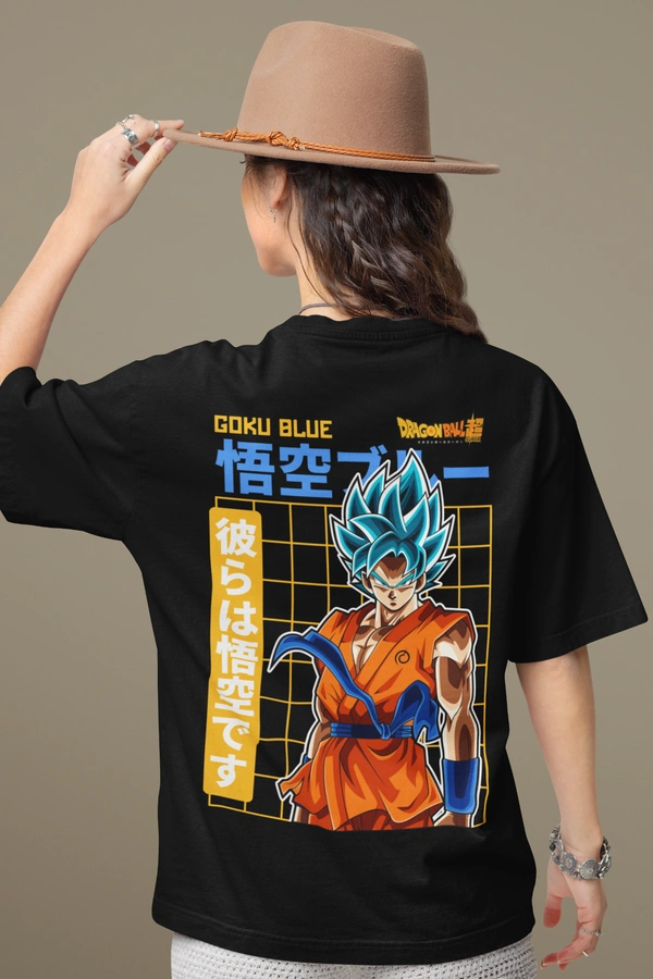 Goku Blue - Unisex Oversized T-Shirt 100% Premium Cotton