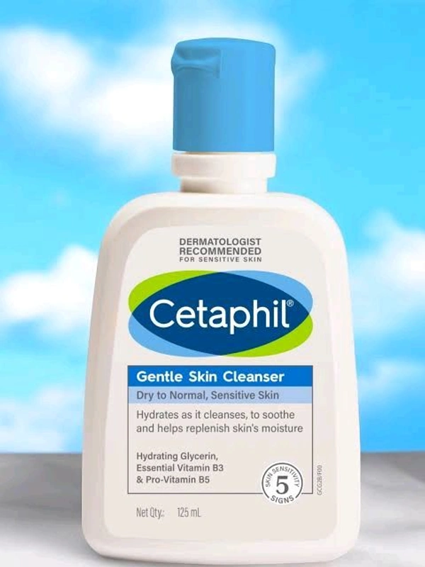 Cetaphil Paraben, Sulphate-Free Gentle Skin Hydrating Face Wash Cleanser with Niacinamide, Vitamin B5 for Dry, Normal Sensitive Skin - 125ml - 125mll