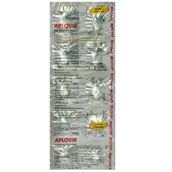 APLOVIR LOZENGES 10MG TAB - 10S