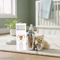 Catalog Name:*CLEOMAX Stainless steel baby feeding Bottle 250ML with Brush and Cover pack of 3*
Age Range: Baby