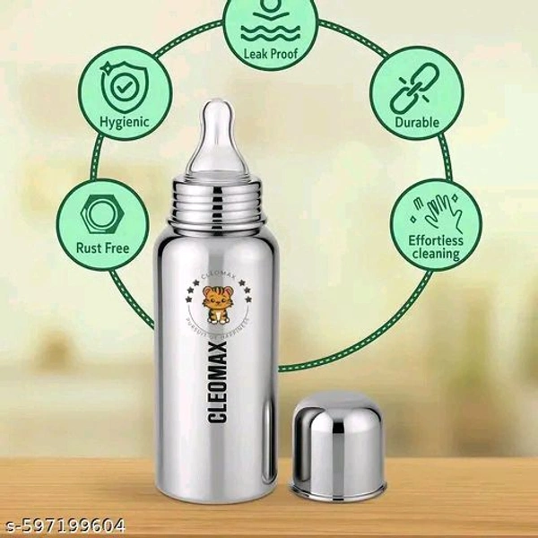 Catalog Name:*CLEOMAX Stainless steel baby feeding Bottle 250ML with Brush and Cover pack of 3*
Age Range: Baby