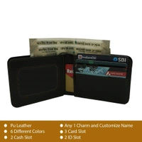 Kraftify Personalized Men's Name Wallet, Keychain, and Pen Combo Gift Set - Black