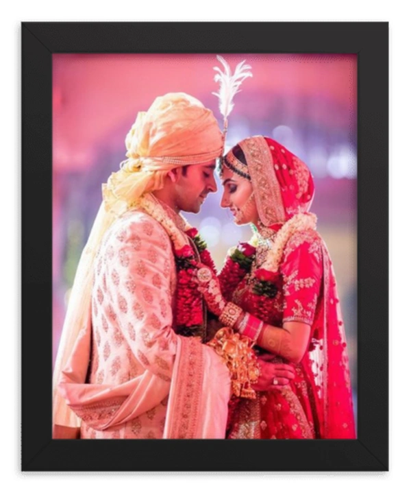 Kraftify  Personalized 1 Photo Collage Vertical Frame For Birthday, Anniversary, Wedding Gift, Personalized Collage Gift, Wall Photo Frame (13X10, Black) (A4 Size Photo Print) Please Send Name as per given instruction on image number 2)