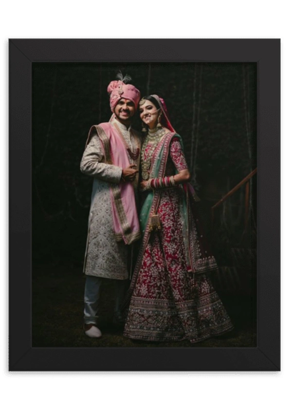 Krafitfy Kraftify Personalized 1 Photo Collage Vertical Frame For Birthday, Anniversary, Wedding Gift, Personalized Collage Gift, Wall Photo Frame (13X10, Black) (A4 Size Photo Print) Please Send Name as per given instruction on image number 2) - 13 * 10 Inch