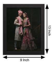 Krafitfy Kraftify Personalized 1 Photo Collage Vertical Frame For Birthday, Anniversary, Wedding Gift, Personalized Collage Gift, Wall Photo Frame (13X10, Black) (A4 Size Photo Print) Please Send Name as per given instruction on image number 2) - 13 * 10 Inch