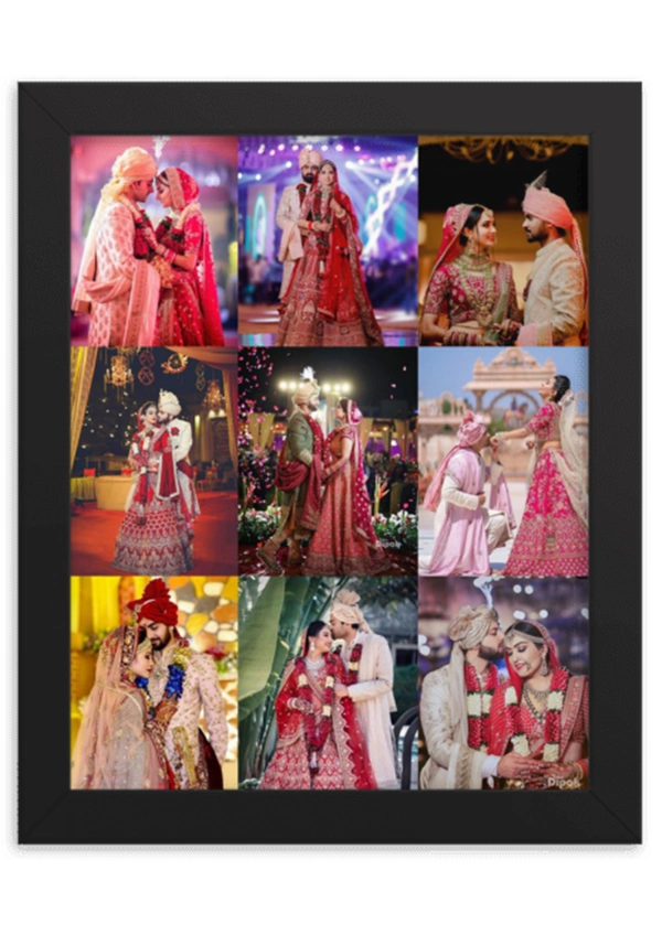 Krafitfy Kraftify Personalized 1 Photo Collage Vertical Frame For Birthday, Anniversary, Wedding Gift, Personalized Collage Gift, Wall Photo Frame (13X10, Black) (A4 Size Photo Print) Please Send Name as per given instruction on image number 2) - 13 * 10 Inch