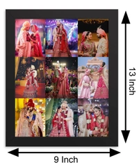Krafitfy Kraftify Personalized 1 Photo Collage Vertical Frame For Birthday, Anniversary, Wedding Gift, Personalized Collage Gift, Wall Photo Frame (13X10, Black) (A4 Size Photo Print) Please Send Name as per given instruction on image number 2) - 13 * 10 Inch