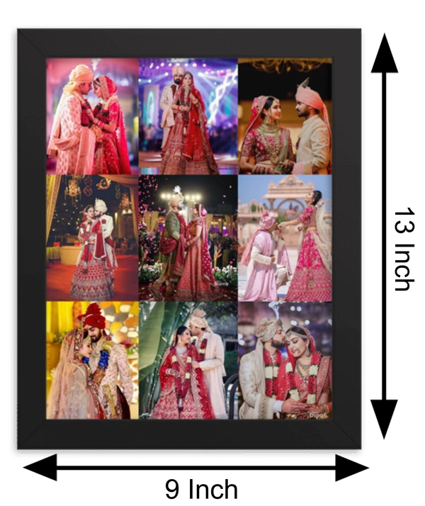 Krafitfy Kraftify Personalized 1 Photo Collage Vertical Frame For Birthday, Anniversary, Wedding Gift, Personalized Collage Gift, Wall Photo Frame (13X10, Black) (A4 Size Photo Print) Please Send Name as per given instruction on image number 2) - 13 * 10 Inch