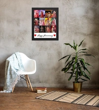 Krafitfy Kraftify Personalized 1 Photo Collage Vertical Frame For Birthday, Anniversary, Wedding Gift, Personalized Collage Gift, Wall Photo Frame (13X10, Black) (A4 Size Photo Print) Please Send Name as per given instruction on image number 2) - 13 * 10 Inch