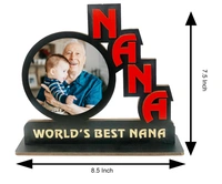 Krafitfy Kraftify Personalized Photo Printed Wooden Personalized Table Top Frame For Nana 8.5 x 7.5 Inch for Gift on Birthday, Anniversary, Welcome, Thanks Giving, Retairment