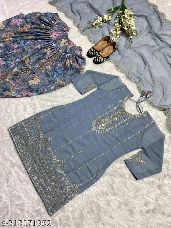 Dhoti Salwar Set - Gray, XL