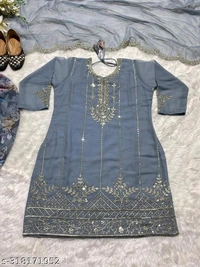 Dhoti Salwar Set - Gray, XL