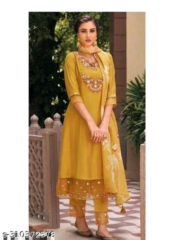Kurti Set For Women - Lightning Yellow, M