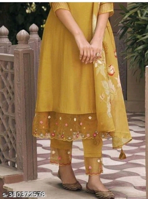 Kurti Set For Women - Lightning Yellow, L