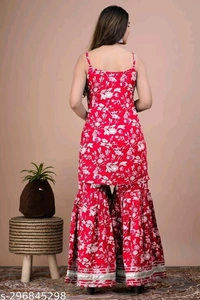 Sharara Set For Women - Red, S