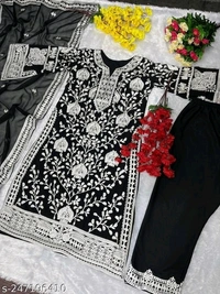 Kurti Set For Women - Black, L