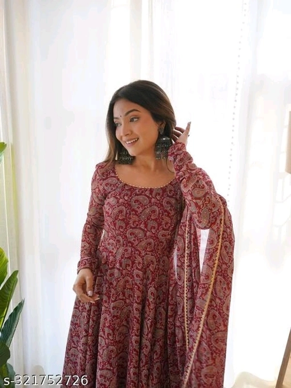 Gown For Women - Bright Red, XXXL