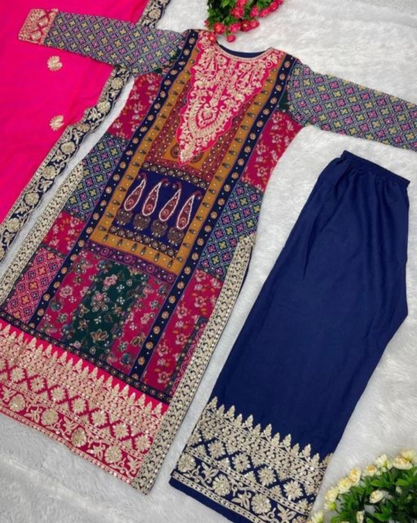 Pakistani Suits For Women - Magenta / Fuchsia, M