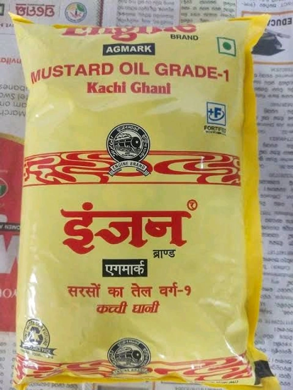 Engine कच्ची घानी सरसों तेल Engine Kachi Ghani Sarso Tel Rasan Rs - 1 L