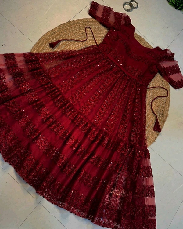 Princess Frock - L, Maroon
