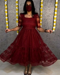 Princess Frock - L, Maroon